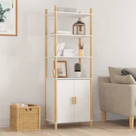 Witryny - Witrynka, biała, 60x40x173 cm, materiał drewnopochodny - miniaturka - grafika 1