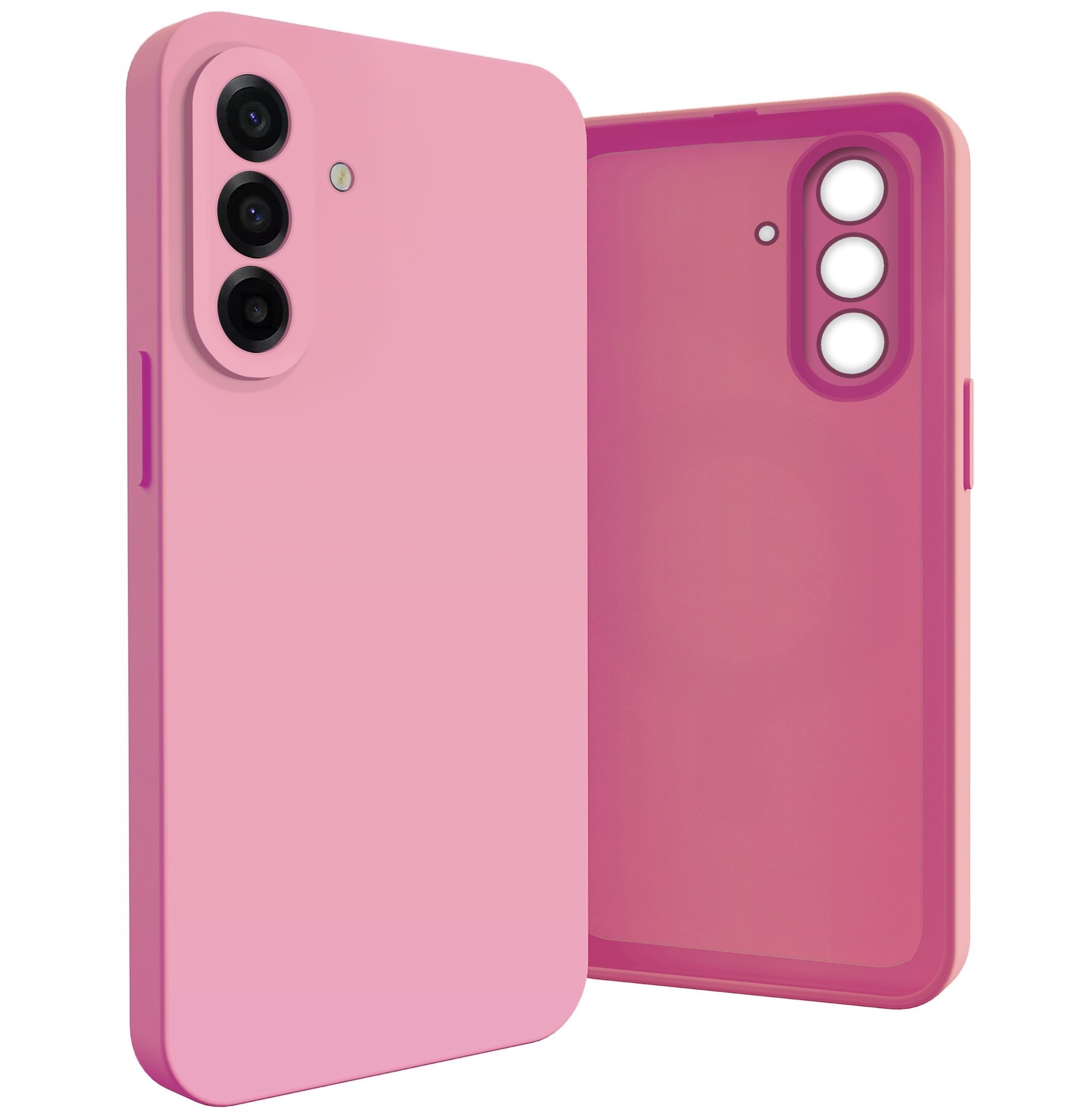 Etui do Samsung Galaxy A17 5G Silikonowe, Osłona Kamery, Case, Różowe