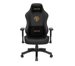 Anda Seat Phantom 3 L Gamingowy do 120kg Skóra ECO Czarno-złoty - Fotele gamingowe - miniaturka - grafika 1