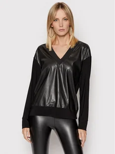 DKNY Bluzka P1RHZC90 Czarny Regular Fit - Bluzki damskie - miniaturka - grafika 1