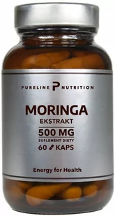 PURELINE Moringa ekstrakt 500 mg 60 kapsułek - Witaminy i minerały - miniaturka - grafika 1