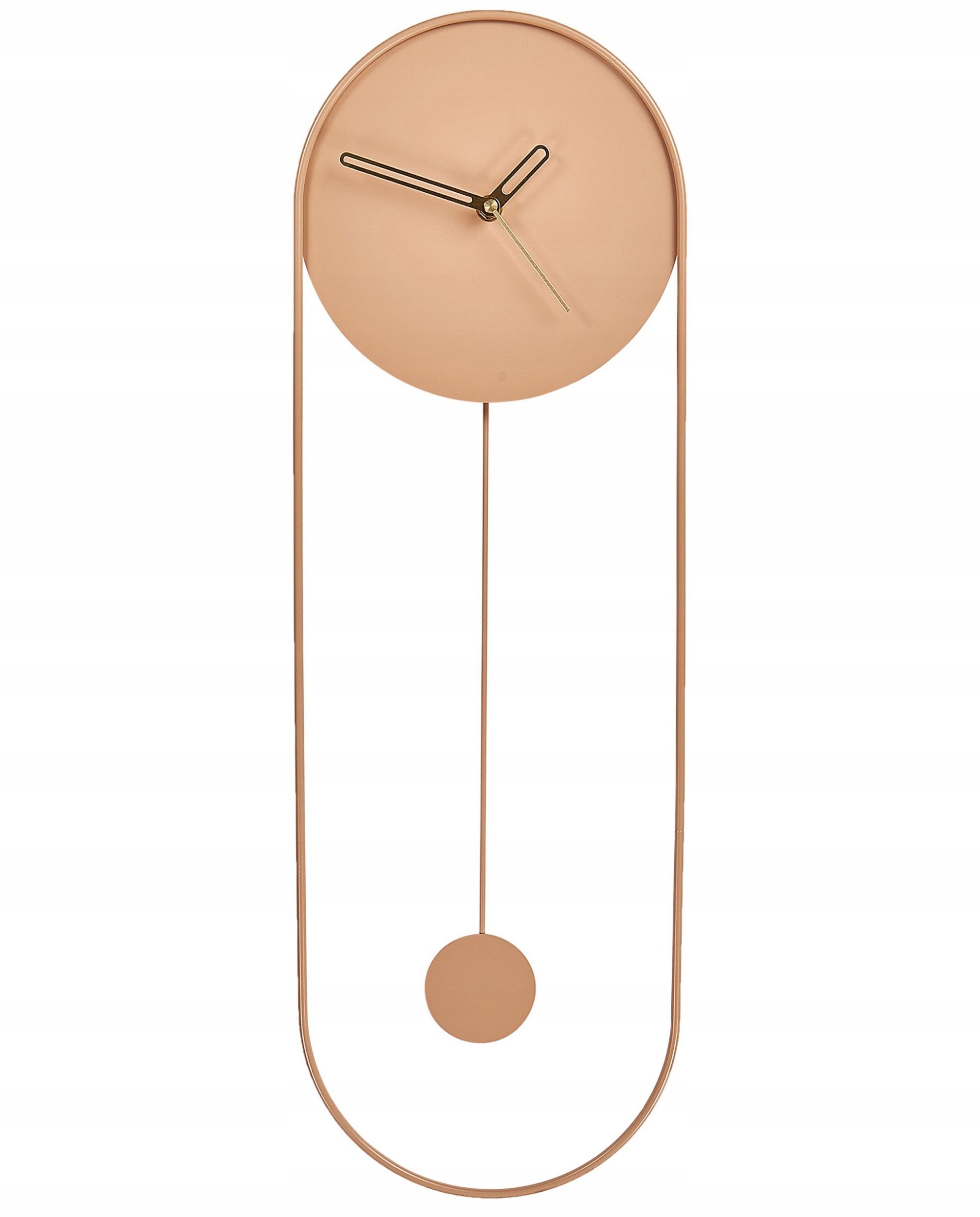 Beliani Zegar ścienny SALVAN 20 cm Metal Brzoskwiniowy