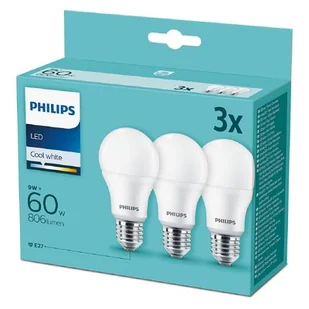 Philips Żarówka LED E27 60 W 4000 K 3 szt. 929001913395 - Żarówki LED - miniaturka - grafika 1