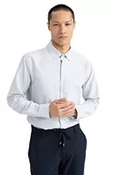 Koszulki męskie - DeFacto Męska koszulka z długim rękawem i długim rękawem, niebieski, 3XL - miniaturka - grafika 1