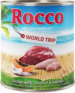 Rocco Podróże "Jamajka" 6 x 800 g Kurczak z kokosem i papają - Mokra karma dla psów - miniaturka - grafika 1