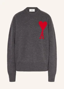 Ami Paris Sweter grau - Moda i Uroda OUTLET - miniaturka - grafika 1