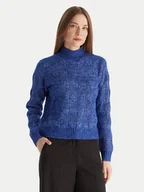 Swetry damskie - Vero Moda Golf Virgo 10331875 Niebieski Regular Fit - miniaturka - grafika 1