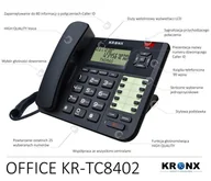 Telefony stacjonarne - Telefon Kronx TC 8402 - miniaturka - grafika 1