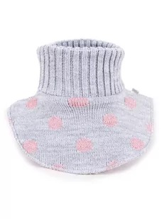 Golfik Zimowy Dziewczęcy Grochy Szary S-M - Moda i Uroda OUTLET - miniaturka - grafika 1