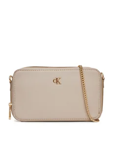 Calvin Klein Torebka Minimal Mono Camera Bag LV04K1086G Beżowy - Torebki damskie - miniaturka - grafika 1