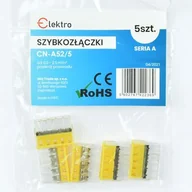 Kostki, złączki, wtyczki - Szybkozłączka CN-A52 5x0,5-2,5 mm drut (opk 5szt) ELEKTRO - miniaturka - grafika 1