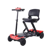 Skutery - Skuter elektryczny składany pojazd dla seniora BILI BIKE FOLD Z1 czerwony - miniaturka - grafika 1