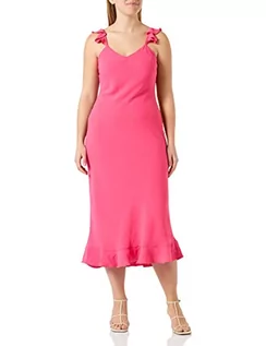 Sukienki - Naf Naf KIOLETTE R1 sukienka koktajlowa, piwonia różowa, normalna kobieta, ró?a piwonia, 40 - grafika 1