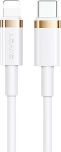 Kabel USB Usams USB-C - Lightning 1.2 m Biały SJ484USB02 - Kable USB - miniaturka - grafika 1