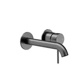 Baterie umywalkowe - Bateria umywalkowa podtynkowa ścienna Flint grafit mat Armatura Kraków - miniaturka - grafika 1