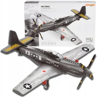 Klocki - KLOCKI KONSTRUKCYJNE SAMOLOT MYŚLIWIEC ZESTAW DLA DZIECI MILITARIA MODEL - miniaturka - grafika 1