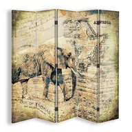 Parawany - Parawan pokojowy FEEBY, Afrykański słoń, Obrotowy 180x170cm 5-częściowy - miniaturka - grafika 1
