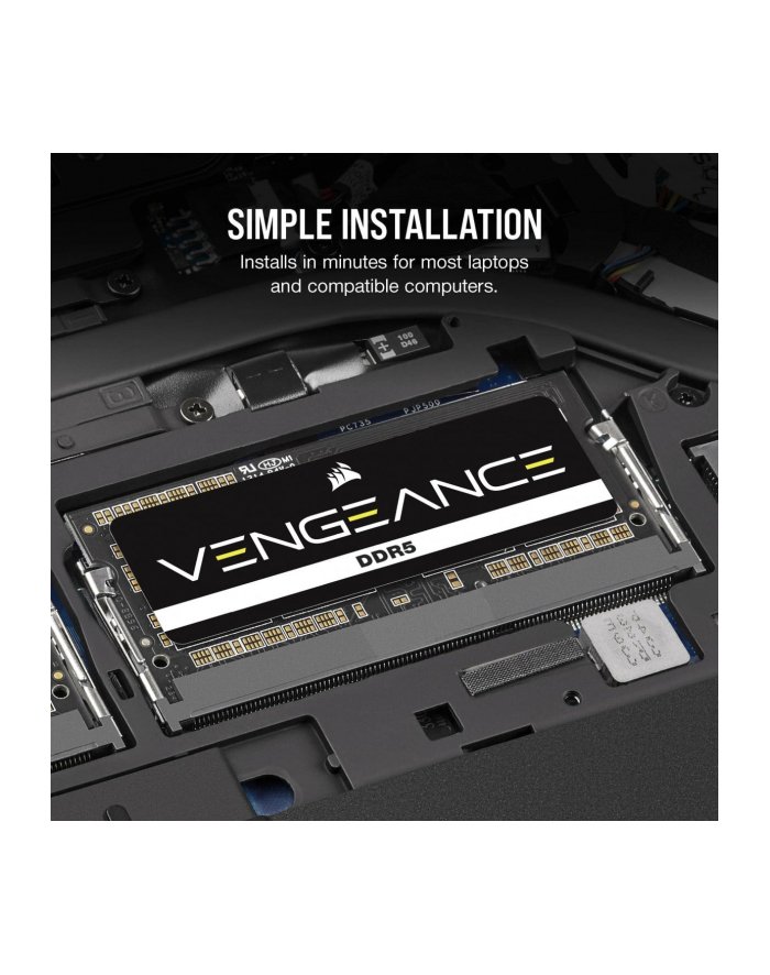 CORSAIR VENGEANCE 48GB 1x48GB DDR5 SODIMM 4800MT/s CL40-40-40-77 1.1V CMSX48GX5M1A4800C40