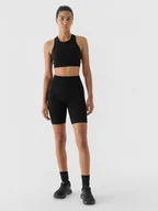 Spodnie sportowe damskie - Damskie kolarki treningowe bezszwowe 4F x Anna Lewandowska 4FALSAW24TFSTF038 - czarne - 4F x AL - miniaturka - grafika 1
