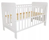 Łóżka dla dzieci i młodzieży - Łóżeczko/tapczanik Zuza biały 140x70 cm barierka gryzaki norma Ue - miniaturka - grafika 1