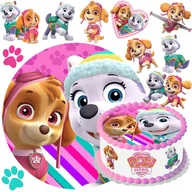 Batoniki - OPŁATEK NA TORT SKYE & EVEREST +TEKST POSTACIE JADALNA DEKORACJA PSI PATROL - miniaturka - grafika 1