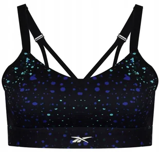 REEBOK - stanik sportowy S Lux Strappy Bra Speckle HN7670 - Koszulki i topy damskie - miniaturka - grafika 1