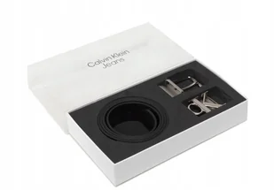 Calvin Klein Jeans pasek czarny - mężczyzna r. 85 prezent, dwie klamry - Paski - miniaturka - grafika 1