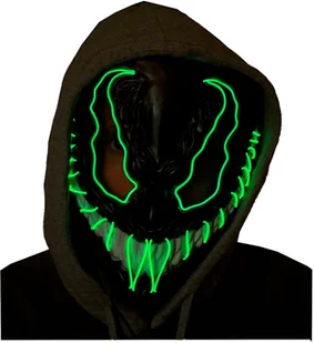 Maska led czarna potwór - Dodatki do strojów karnawałowych - miniaturka - grafika 1