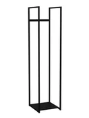 Akcesoria kominkowe - Stojak na drewno MILOS 120 cm, CZARNY - miniaturka - grafika 1