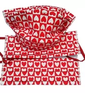 Odzież robocza - Maseczka Maska Ochronna Na Twarz Dla Dzieci Serca Serduszka Biała Czerwona 2547 - miniaturka - grafika 1