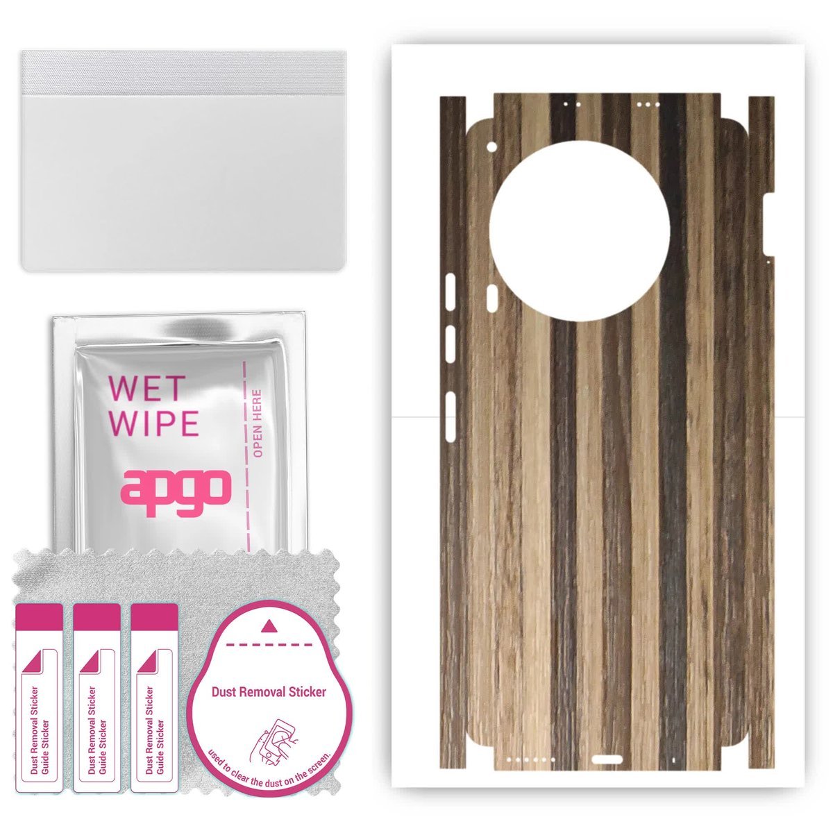 Folia naklejka skórka strukturalna na TYŁ+BOKI do Tecno Camon 30 5G - Drewno Paski Mix - apgo SKINS