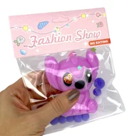 Zabawki sensoryczne - Gniotek Sensoryczny Mochi Squishy Stich Cekiny 8Cm - Róż - miniaturka - grafika 1