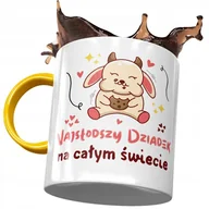 Gadżety dla niej i dla niego - Kubek Żółty dla Dziadka na Dzień Dziadka Prezent z Nadrukiem ze Zdjęciem+ Opakowanie na prezent (wzór 01) - miniaturka - grafika 1