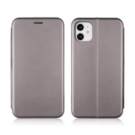 Etui i futerały do telefonów - NoName Etui Book Magnetic iPhone 11 stalowy /steel - miniaturka - grafika 1