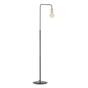 Emibig Lighting czarna lampa stojąca loft SAVO BLACK 353/LP1 lampa podłogowa czarno-złota Edison 353/LP1 - Lampy stojące - miniaturka - grafika 1
