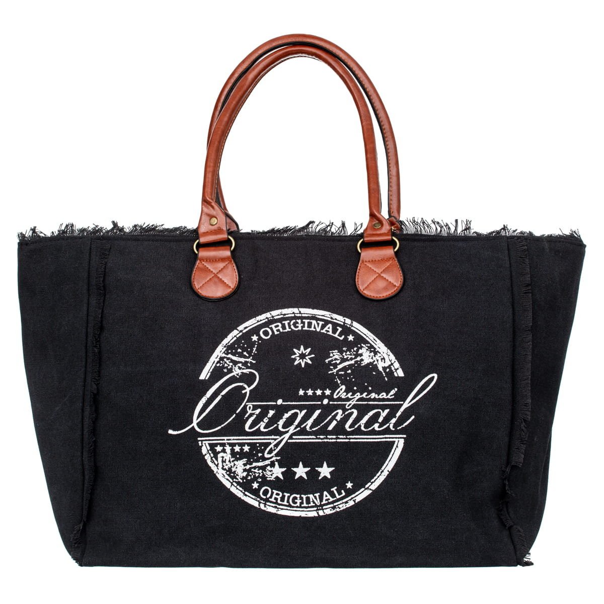 Torba Weekendowa Plażowa Shopperka Vivi Paris Czarna