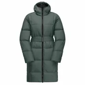 Kurtki damskie - Damski płaszcz puchowy Jack Wolfskin FROZEN LAKE COAT W slate green - L - miniaturka - grafika 1