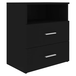 vidaXL Szafka nocna, czarna, 50x32x60 cm - Szafki nocne - miniaturka - grafika 1