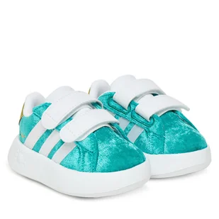 Sneakersy adidas Disney Jasmine Grand Court 2.0 JR4920 Turkusowy - Buty dla dziewczynek - miniaturka - grafika 1