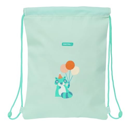 Safta PREESCOLAR FIESTA - Plecak z płaskim workiem, plecak dla dzieci w różnym wieku, wygodny i wszechstronny, jakość i wytrzymałość, 26 x 34 cm, Zielony, M, Casual