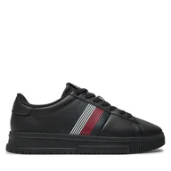 Sneakersy męskie - Sneakersy Tommy Hilfiger Supercup Lth Seasonal FM0FM05129 Czarny - miniaturka - grafika 1