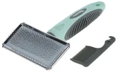 Szczotki i furminatory - KERBL Szczotka z miękkimi delikatnymi ząbkami w zestawie z grzebieniem dla psa 16x9cm [80058] - miniaturka - grafika 1