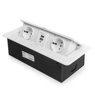 Gniazdka elektryczne - Gniazdo blatowe otwierane Spacetronik SPS-D24W V2 - miniaturka - grafika 1