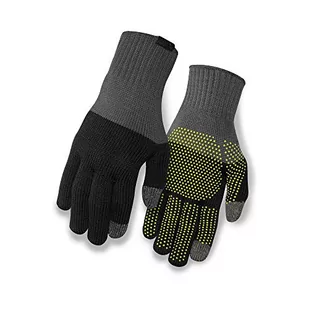 Giro Wi Merino Knit Wool rękawiczki rowerowe dla dorosłych, uniseks szary/czarny L-XL - Rękawiczki - miniaturka - grafika 1