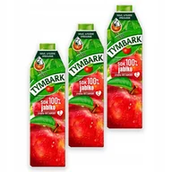 Soki i napoje niegazowane - Tymbark Sok 100% jabłko 1 l x 3 sztuk - miniaturka - grafika 1