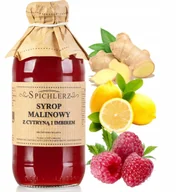 Syropy i koncentraty owocowe - Syrop Malinowy Z Cytryną i Imbirem Naturalny Malina Cytryna Imbir 330 ml - miniaturka - grafika 1