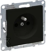 Gniazdka elektryczne - Legrand Gniazdo 2P+Z - - 16 A - 250 V~ - zaciski automatyczne, CZARNY SUNO - miniaturka - grafika 1