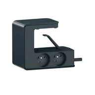 Przedłużacze i rozgałęźniki - Legrand Przedłużacz biurkowy 4x2P+Z 16A 230V + 2 x USB CZARNY - miniaturka - grafika 1