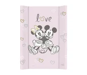 Przewijaki - Ceba Baby mata do przewijania z solidną podstawą COMFORT 50x70 Disney Minnie & Mickey Pink - miniaturka - grafika 1