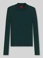 Swetry damskie - Sweter o kroju slim fit z prążkowaną fakturą model ‘SARPHAMMILK’ - miniaturka - grafika 1